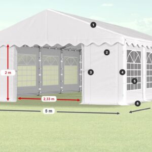5×8 m rendezvénysátor
